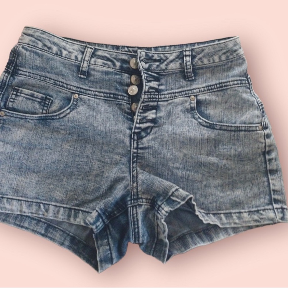 High waisted jean shorts